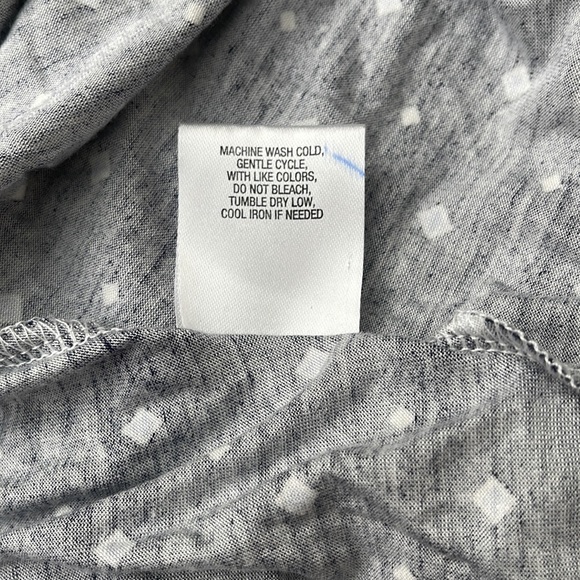 Blue / White Adam Levine  M short sleeve dress Hi low hem Made in USA - Picture 4 of 7